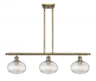 Ithaca - 3 Light - 36 inch - Antique Brass - Cord hung - Island Light (3442|516-3I-AB-G555-8CL)