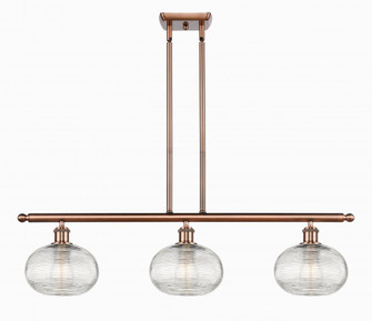 Ithaca - 3 Light - 36 inch - Antique Copper - Cord hung - Island Light (3442|516-3I-AC-G555-8CL)