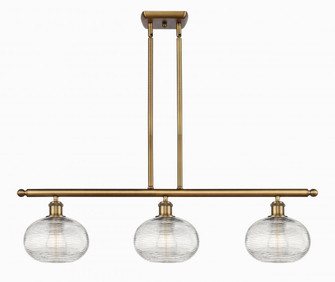 Ithaca - 3 Light - 36 inch - Brushed Brass - Cord hung - Island Light (3442|516-3I-BB-G555-8CL)