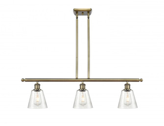Caton - 3 Light - 36 inch - Antique Brass - Stem hung - Island Light (3442|516-3I-AB-G454)
