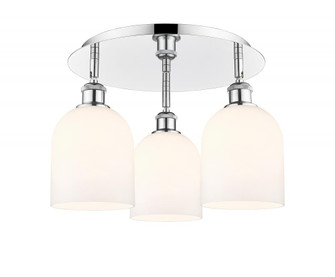 Bella - 3 Light - 17 inch - Polished Chrome - Semi-Flush Mount (3442|516-3C-PC-G558-6GWH)