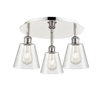 Caton - 3 Light - 17 inch - Polished Nickel - Semi-Flush Mount (3442|516-3C-PN-G454)