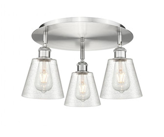 Caton - 3 Light - 17 inch - Satin Nickel - Semi-Flush Mount (3442|516-3C-SN-G454)