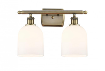 Bella - 2 Light - 16 inch - Antique Brass - Bath Vanity Light (3442|516-2W-AB-G558-6GWH)