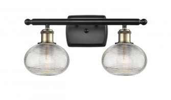 Ithaca - 2 Light - 16 inch - Black Antique Brass - Bath Vanity Light (3442|516-2W-BAB-G555-6CL)