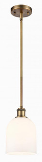 Bella - 1 Light - 6 inch - Brushed Brass - Mini Pendant (3442|516-1S-BB-G558-6GWH)