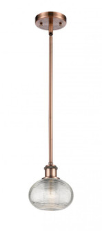 Ithaca - 1 Light - 6 inch - Antique Copper - Mini Pendant (3442|516-1S-AC-G555-6CL)