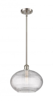 Ithaca - 1 Light - 12 inch - Brushed Satin Nickel - Mini Pendant (3442|516-1S-SN-G555-12CL)