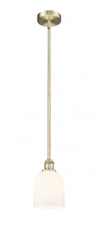 Bella - 1 Light - 6 inch - Antique Brass - Cord hung - Mini Pendant (3442|616-1S-AB-G558-6GWH)