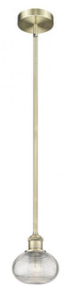 Ithaca - 1 Light - 6 inch - Antique Brass - Cord hung - Mini Pendant (3442|616-1S-AB-G555-6CL)