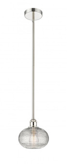 Ithaca - 1 Light - 8 inch - Polished Nickel - Cord hung - Mini Pendant (3442|616-1S-PN-G555-8CL)