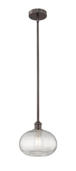 Ithaca - 1 Light - 10 inch - Oil Rubbed Bronze - Cord hung - Mini Pendant (3442|616-1S-OB-G555-10CL)