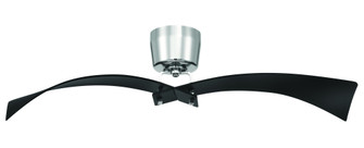 Tern 52'' 2-Blade Ceiling Fan in Flat Black/Polished Nickel w/ Flat Black Blades; Not Light Kit A (20|TRN52FBPLN2)