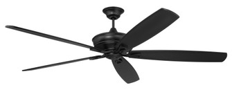 Santori 72'' 5-Blade Indoor/Outdoor (Damp) Ceiling Fan in Flat Black w/ Flat Black Blades; Light  (20|SNT72FB5)
