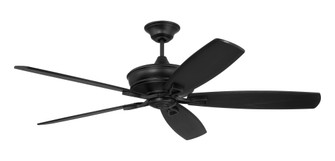 Santori 60'' 5-Blade Indoor/Outdoor (Damp) Ceiling Fan in Flat Black w/ Flat Black Blades; Light  (20|SNT60FB5)