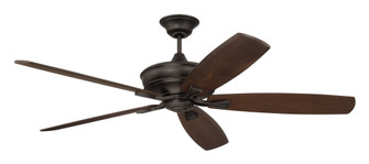 Santori 60'' 5-Blade Indoor/Outdoor (Damp) Ceiling Fan in Espresso w/ Walnut Blades (20|SNT60ESP5)