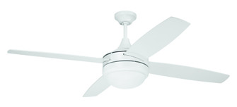 Phaze II 52'' 4-Blade Ceiling Fan in White w/ White Blades; Integrated Light Kit (20|PHZ52W4)