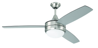 Phaze II 52'' 3-Blade Ceiling Fan in Brushed Polished Nickel w/ Brushed Nickel/Greywood Textured  (20|PHZ52BNK3-BNGW)