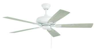 Eos 52'' 5-Blade Ceiling Fan in White w/ White/Washed Oak Blades; Light Kit Optional (Not Include (20|ECF52W5-WWOK)