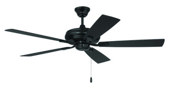 Eos 52'' 5-Blade Ceiling Fan in Flat Black w/ Flat Black/Greywood Blades; Light Kit Optional (Not (20|ECF52FB5-FBGW)
