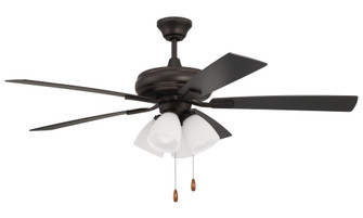 Eos 52'' 5-Blade Frost 4 Light Ceiling Fan in Espresso w/ Espresso/Walnut Blades; Integrated Ligh (20|ECF114ESP5-ESPWLN)
