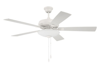 Eos 52'' 5-Blade 3 Light Bowl Ceiling Fan in White w/ White/Washed Oak Blades; Light Kit Included (20|ECF111W5-WWOK)