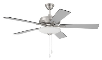 Eos 52'' 5-Blade 3 Light Bowl Ceiling Fan in Brushed Polished Nickel w/ Brushed Nickel/Greywood B (20|ECF111BNK5-BNGW)