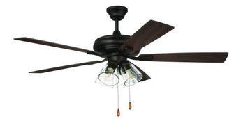 52'' Ceiling Fan w/Blades, 4 Clear Glass LED Lights (20|ECF104ESP5-ESPWLN)