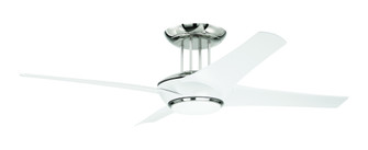 Cam 54'' 4-Blade Ceiling Fan in White/Polished Nickel w/ White Blades; Light Kit Included (option (20|CAM54WPLN4)