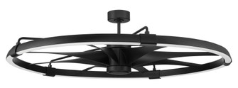 Axel 52'' 8-Blade Indoor/Outdoor (Damp) Ceiling Fan in Flat Black w/ Flat Black Blades; Integrate (20|AXL57FB8)