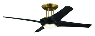 Cam 54'' 4-Blade Ceiling Fan in Flat Black/Satin Brass w/ Flat Black Blades (20|CAM54FBSB4)