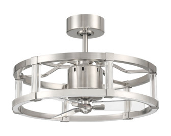 Alexis 18'' 3-Blade Ceiling Fan in Brushed Polished Nickel w/ Clear Acrylic Blades; Integrated Li (20|ALS24BNK3)