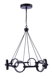 Context 6 Light LED Chandelier in Flat Black (20|59326-FB-LED)