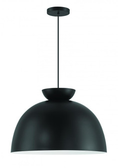 Ventura Dome 1 Light Pendant in Flat Black (20|59192-FB)