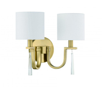 Fortuna 2 Light Wall Sconce in Satin Brass (20|58262-SB)