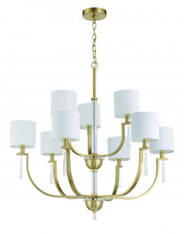 Fortuna 9 Light Chandelier in Satin Brass (20|58229-SB)