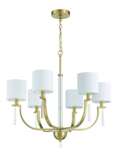 Fortuna 6 Light Chandelier in Satin Brass (20|58226-SB)