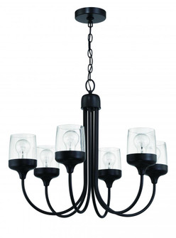 Wrenn 6 Light Chandelier in Flat Black (20|58126-FB)