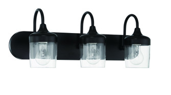 Wrenn 3 Light Vanity in Flat Black (20|58103-FB)