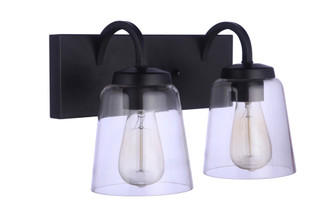 Elsa 2 Light Vanity in Flat Black (20|16314FB2)