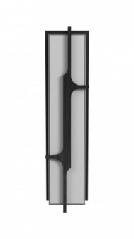 Avenue Outdoor 24'' Sconce with a Curved Geometric Black Frame (4450|AV2624-BLK)