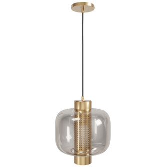 Cosmopolitan 9''W Pendant in Aged Brass/Clear Glass (4450|HF7810-AB)