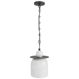 Westwood 11''H Alabaster LED Pendant in Black (4450|HF7501-BK)