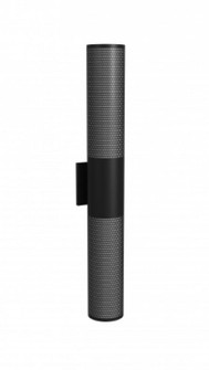 Avenue Outdoor 36'' Cylindrical Sconce in Black with Perforated Frame (4450|AV2736-BLK)