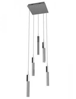 The Original Glacier Collection 5 Light Multi Pendant in Polished Chrome with Snow Crystal (4450|HF1900-5-GL-CH-SNW)