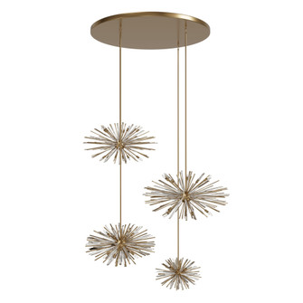 Palisades Ave. 72''W 4-Sputnik Pendants in Aged Brass (4450|HF8404-AB)