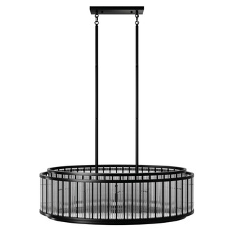 Waldorf 52''L Oval Chandelier in Polished Gunmetal (4450|HF1927-GM)