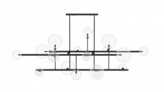 Delilah  84'' Chandelier in Aged Brass in Black (4450|HF4216-BK)