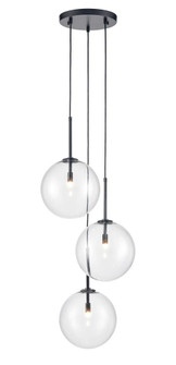 Delilah 3 Light Multi Port Pendant (4450|HF4233-BK)