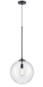 Delilah 14'' Pendant in Black with Clear Glass (4450|HF4201-BK)